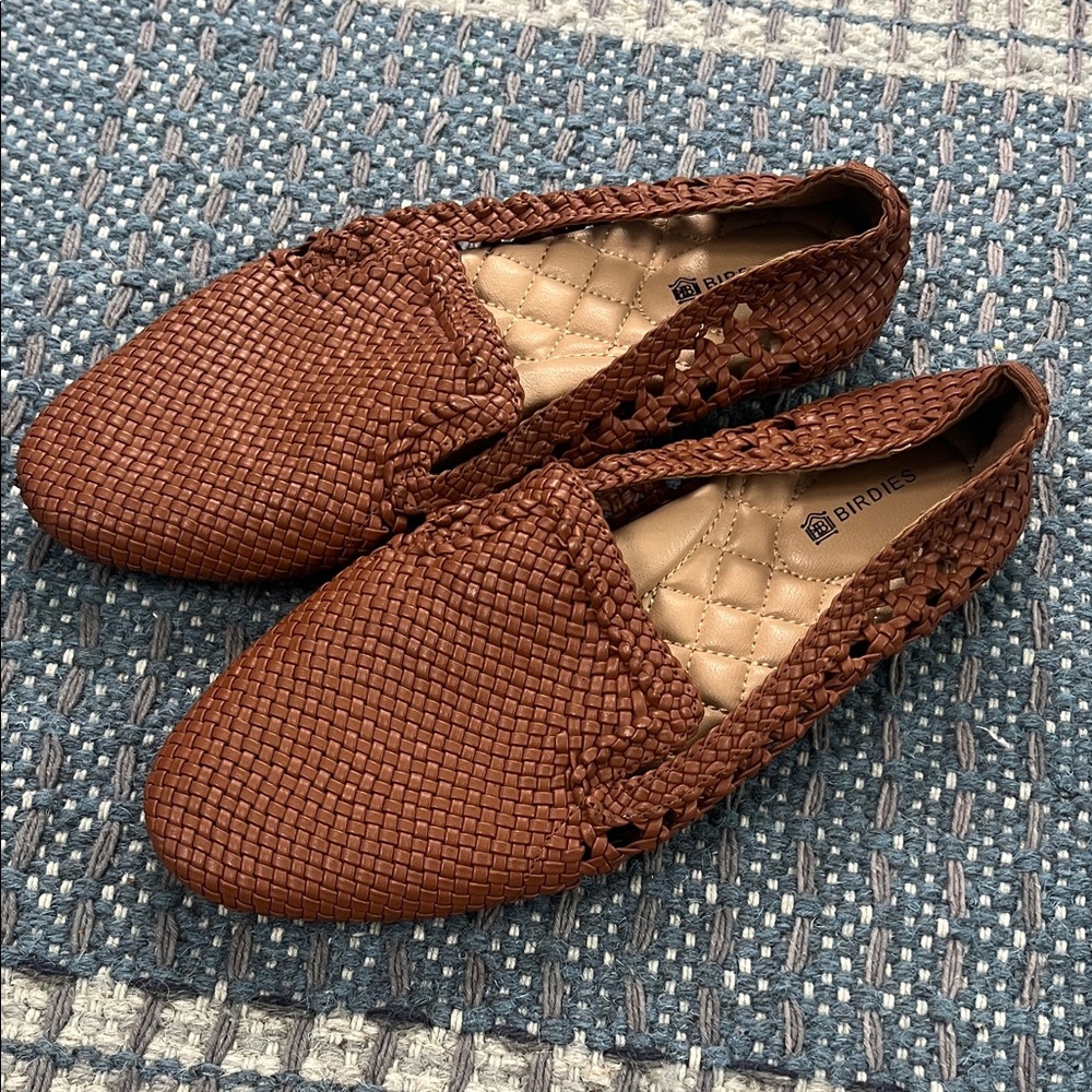 Birdies Women's Chestnut Woven Flats
